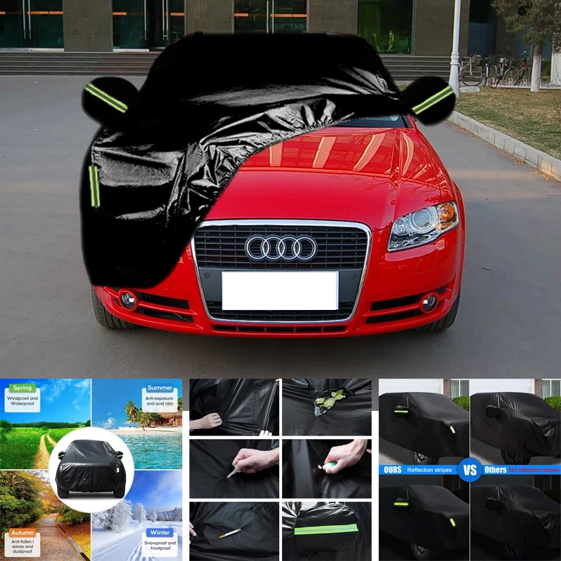 

For Audi A4 All-Weather Car Covers 6-in-1 Waterproof Dustproof UV Proof Snowproof Scratch Resistant Protection