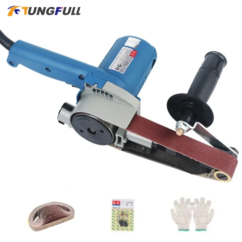 Belt Orbital Sander With Belt 30*533mm 550W Portable Woodworking Sand Belt Machine High Power Variable Speed 220V