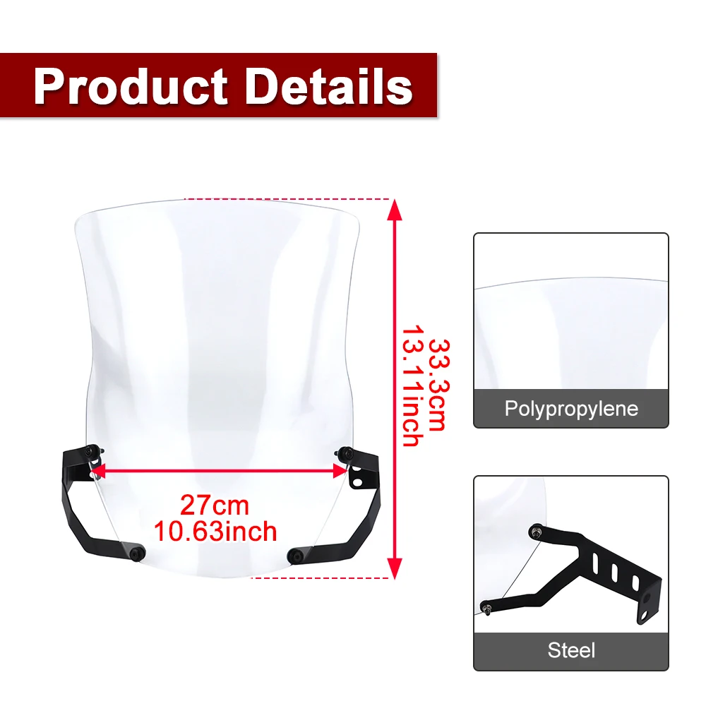 กระจกบังลมรถจักรยานยนต์ สำหรับ Honda CRF250L 2013-2020 CRF250 L CRF300L 2021-2024 CRF 300L ตัวป้องกันกระจกหน้ารถ