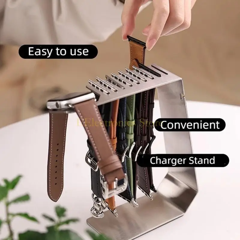 Smartwatch Strap Band Organizing Stand Multifunction Charger Stand Base Cradle- Charging Holder Fit for iOS Watch