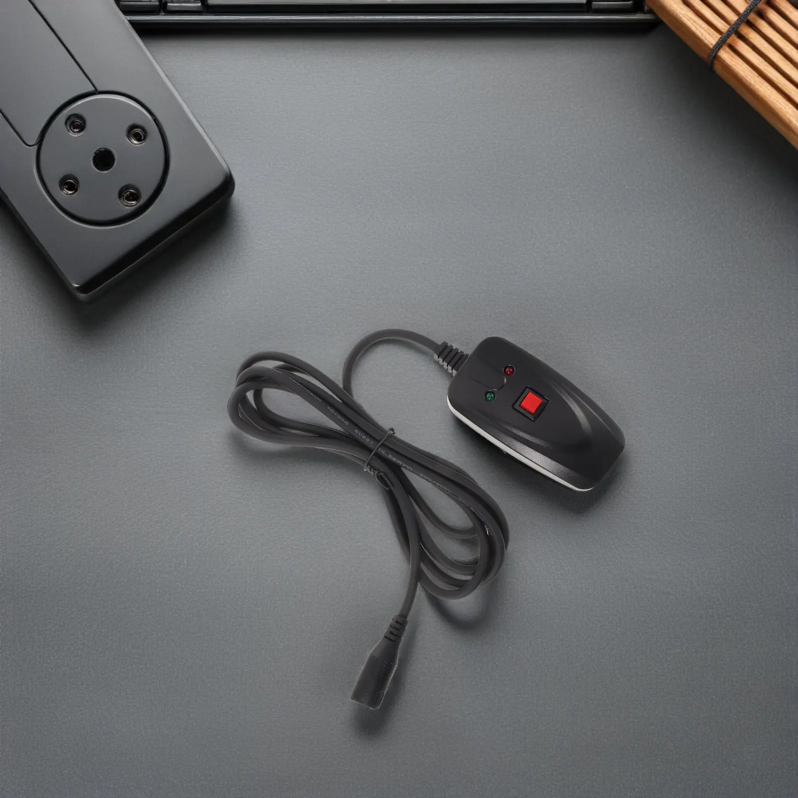 2 Pcs Stage Light Controller Fog Machine Round Plug Remote Wired Line Signal Device Black 3-hole for Machines Djs