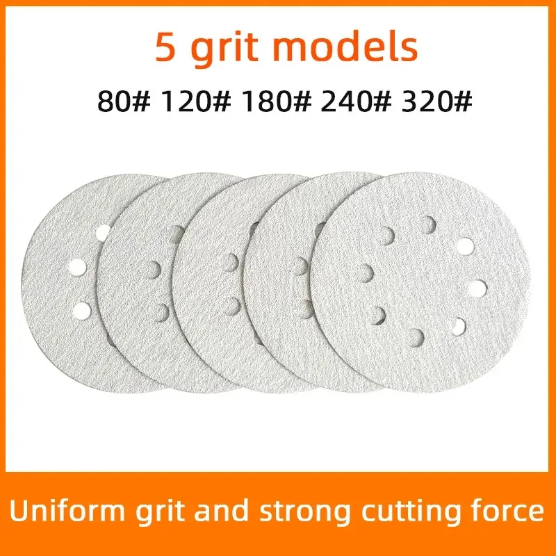 20 قطعة 5 بوصة 125 مللي متر 8 ثقوب 80 إلى 320 فريك هوك وحلقة البوليستر فيلم الصنفرة الرملي القرص جلخ أدوات تلميع