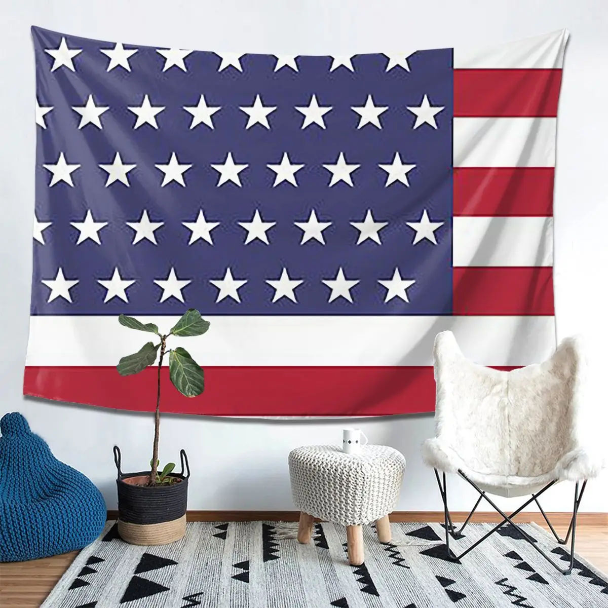 

American Flag Graphic Design Tapestry Decoration Art Aesthetic Tapestries for Living Room Bedroom Home Wall Cloth Wall Hanging