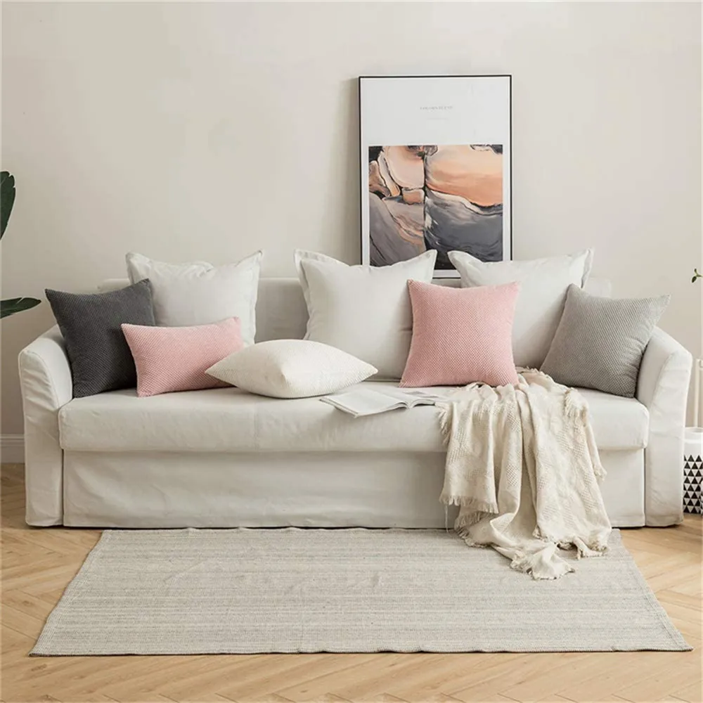 

Corduroy Cushion Cover 45x45cm Nordic Solid Color Decorative Pillow Covers for Couch Living Room Sofa Pillowcase for All Seasons