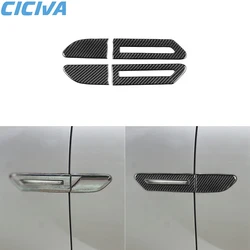 For BMW 7 Series F01 2009-2014 Side Fender Turn Signal Cornering Lamp Carbon Fiber Sticker Interior Accessories Cover Trim