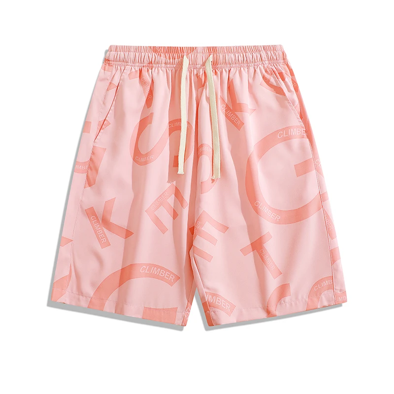 

Мужские летние спортивные брюки из ледяного шелка с принтом, быстросохнущие, свободного прямого кроя, тонкие, с завязками, износостойкие, повседневные