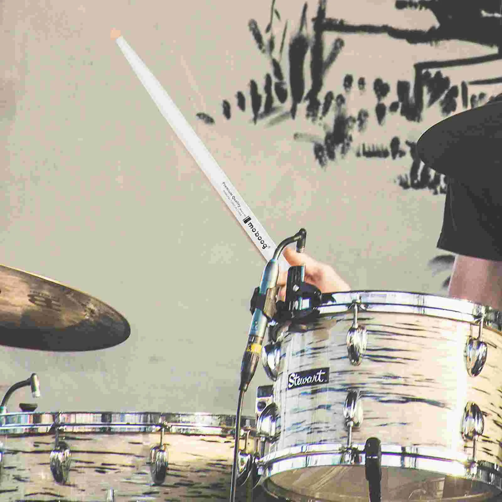 2 pares de baquetas de bordo, acessórios de bateria incrível para iniciantes, instrumento de percussão, ferramenta de madeira