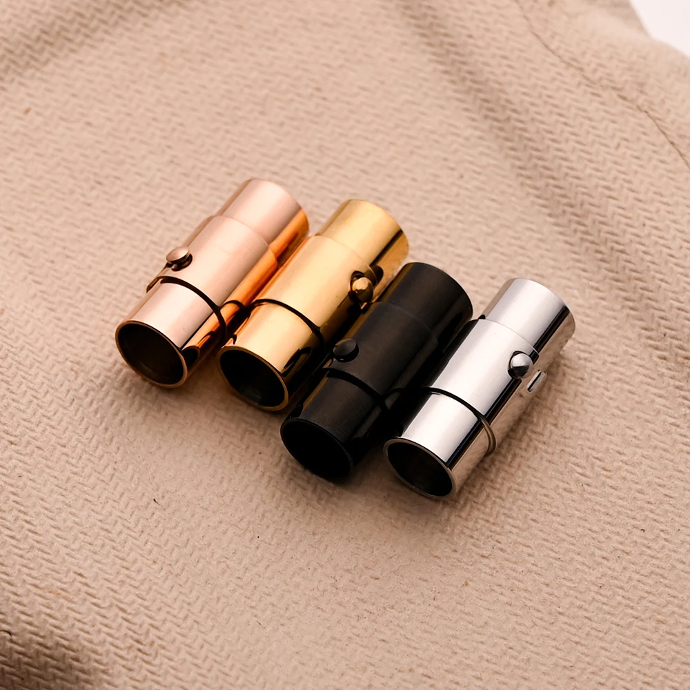 2-10mm 스테인레스 스틸 강력 자석 안전 잠금 걸쇠, 라운드 가죽 코드 팔찌 커넥터 보석 제작 결과에 적합, 2 개
