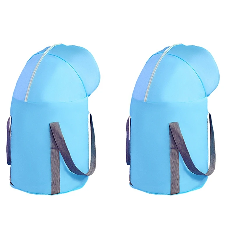 A01F-2X faltbarer Fußbad-Eimer, vertiefendes Einweichenbecken, tragbares Waschbecken, Camping-Fußwaschbeutel für Outdoor-Reisen, Blau