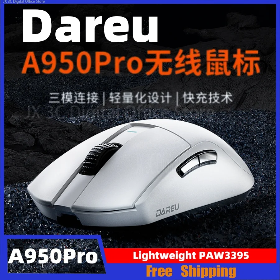 

Dareu A950 Pro Lightweight Mouse Gaming Mouse Magnesium Mouse With Paw3395 Sensor Tri-Mode Wireless/Wired Gaming Mouse Made Gift