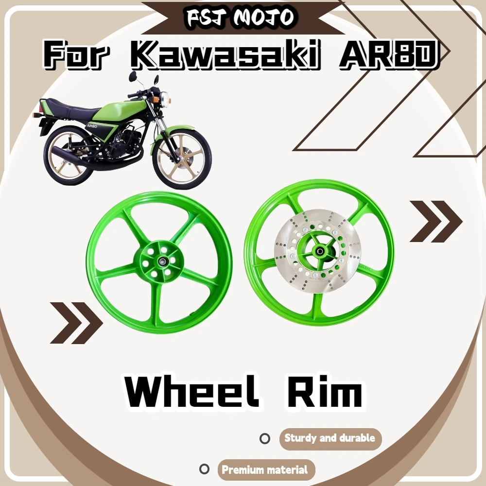 For Kawasaki AR80 GIRONO 18 Inch 5‑Spoke Aluminum Wheel Rim Wear‑Resistant Stable‑Riding Retro Motorcycle Mod Spare Parts