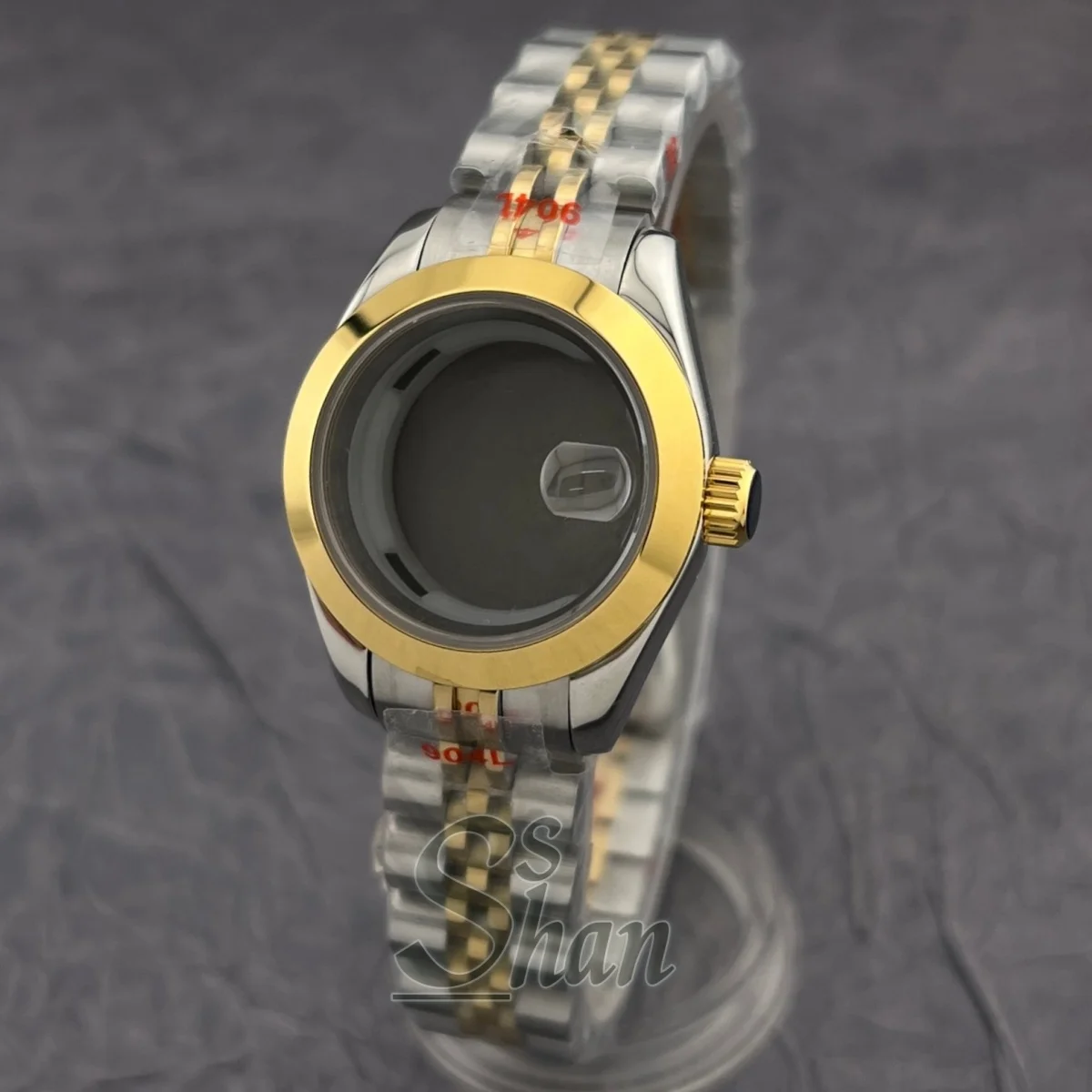 

New 28mm ladies' magnifying glass polished slanted bezel sapphire glass waterproof NH05 NH06 automatic movement watch accessory