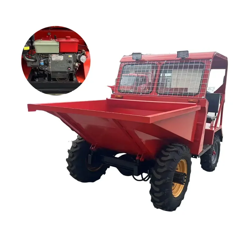 Bucket capacity 0.5m3 dump truck 12.13kw Farm Feed and Fecal Transport Vehicle Construction site sand and cement truck loading