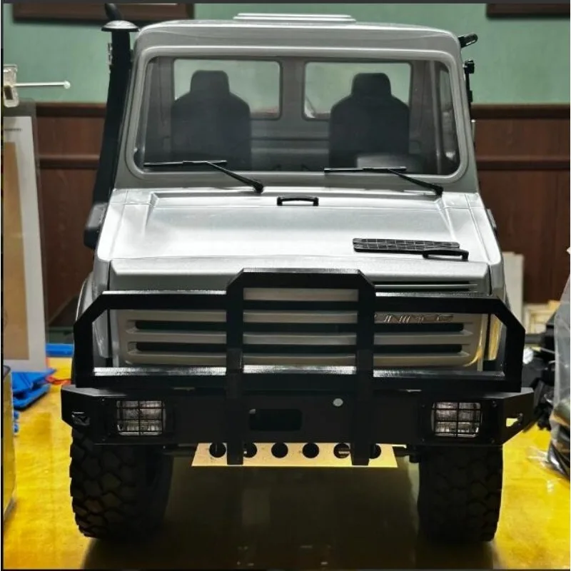 TPU Bull Bar Front Bumper for 1:7 Rlaarlo Unimog U4000,Non‑destructive Installation RC Upgrade Accessories/Unimog U4000 bull bar