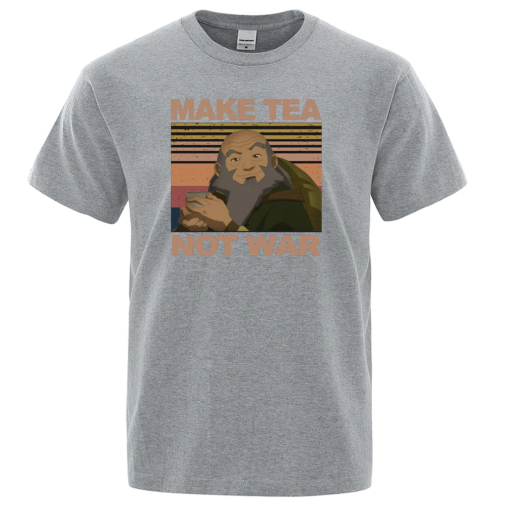 

Make Tea Not War Anime Print Man T Shirts Oversized Crewneck T Shirt Fashion Breathable Tee Shirts Casual S-XXXL T-Shirts Men's