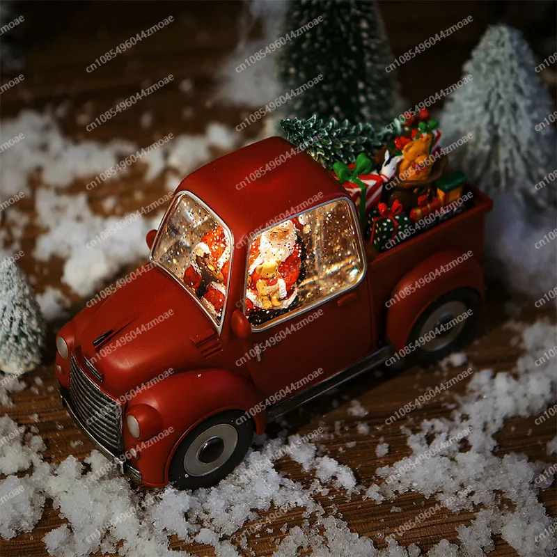 عشية عيد الميلاد صندوق تشغيل الموسيقى صندوق تشغيل الموسيقى كريستال الكرة سانتا كلوز هدية عيد ميلاد الأطفال ترتيب المشهد #3