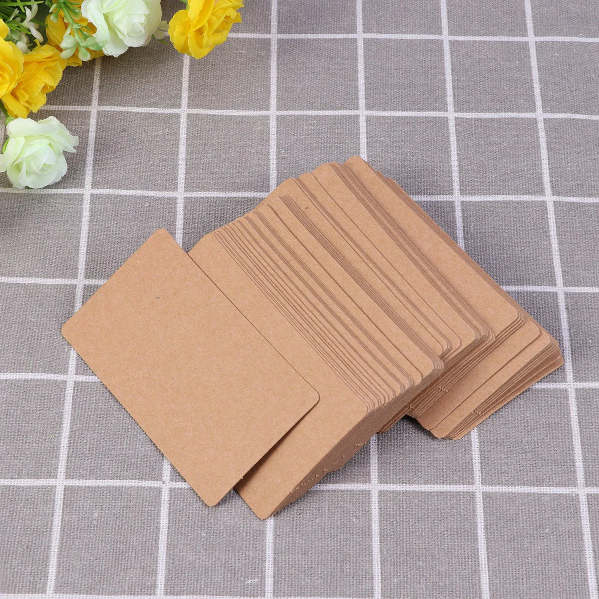 DIY Postcards Kraft Blank Thank You Paper Material Memo Pads Message Greeting Scrapbook