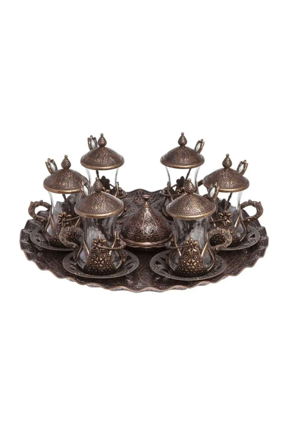 

DOLBOVI ottoman tea presentation set with spoon-antique copper Crst704 handmade espresso cup