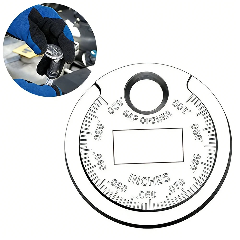 For Engine Tuning Silver Spark Gap Gauge Ignition Gap Gauge Zinc Alloy Construction Key Ring Hole Compact Portable