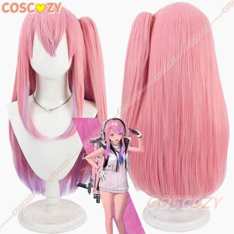 CosplayGame Nikke la diosa de la victoria neón pimienta Cosplay peluca Halloween carnaval fiesta mujer niñas Rosa red suave peluca