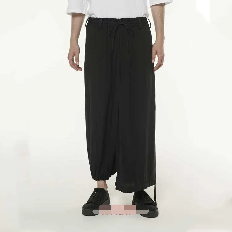 Men's Capris New Trend Lantern PANTS YOUTH Harlan Versatile Loose Hairdresser Slim And Handsome Casual Pants