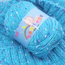 Filo di lana pettinata di alta qualità colorato Eco-tinto ricamo filato di Cashmere di cotone per bambini per maglieria a mano all'uncinetto Drop Shipping