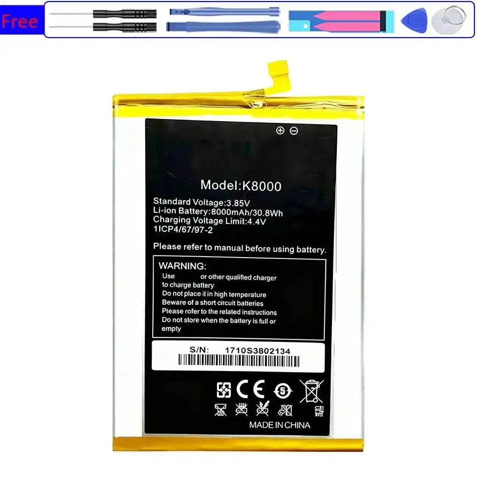 

8000Mah For Oukitel K8000 Mobile Phone Battery High Capacity