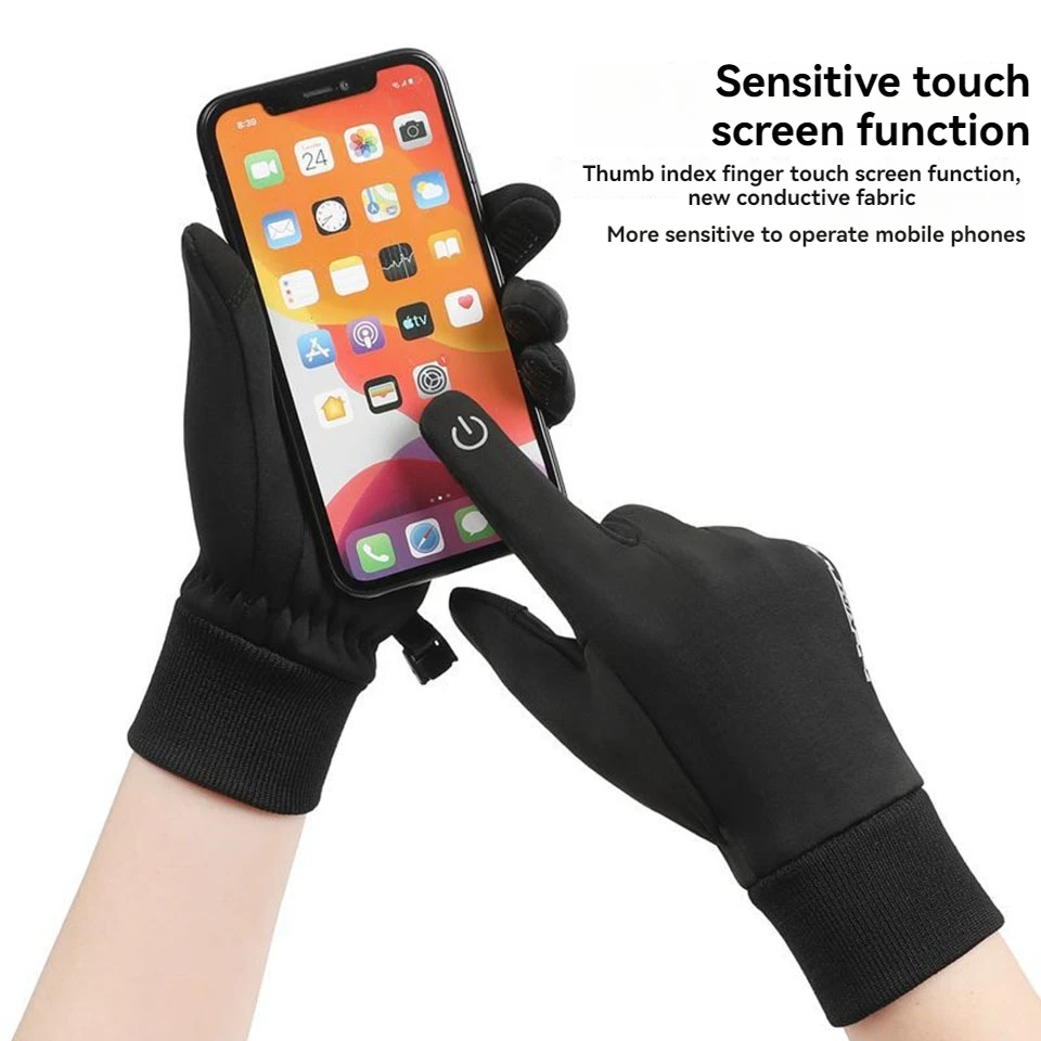 Winter Children\'s Gloves Padded Warm Wind Cold Riding Gloves Touch Screen Non-slip Waterproof Ski Gloves Outdoor Sports Gloves
