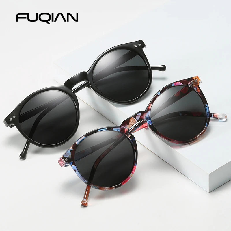 Luxury Small Round Polarized Sunglasses Women Men Retro Classic Black Sun Glasses For Ladies Fashion Driving Shades UV400