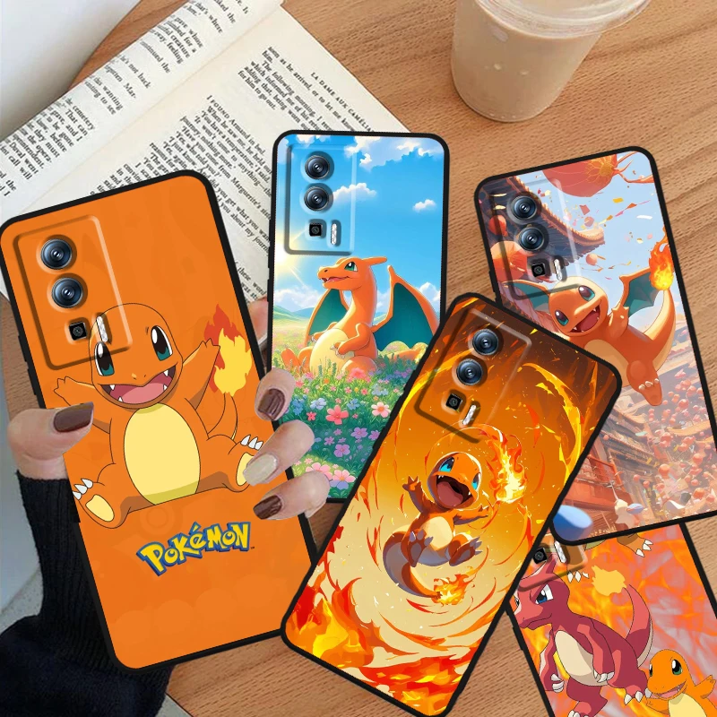 Pokemon Little Fire Dragon For Xiaomi Redmi 9A 9C 9AT 10C 9 9T 10 12C 13C A3 12 K60 A1 K50 K40 5G Black Back Phone Case