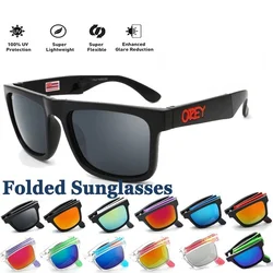 OREY Men Women Folding Sunglasses Foldable Cycling Sports Sunglasses Gafas De Sol UV400