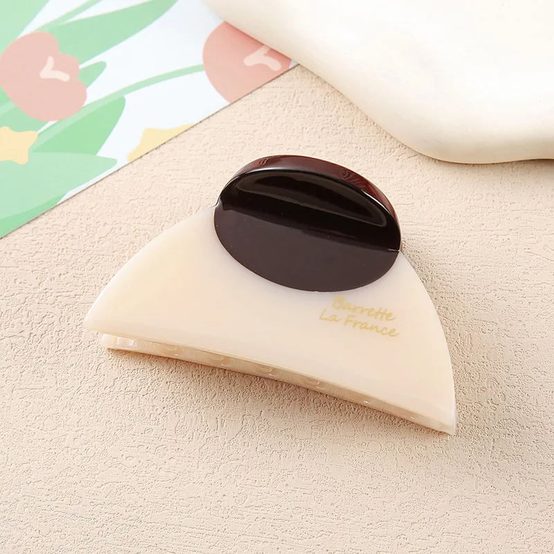 2025 جديد أنيق خمر مشبك شعر فرنسي نغمتين الخشب رخامي تصميم مخلب شعر عادية يوميا لطيف مقاطع الشعر إكسسوارات الشعر