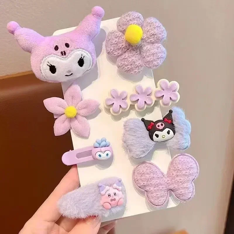 Заколка для волос Sanrio Hello Kitty, милый мультфильм, аниме Kuromi My Melody, модные кавайные веревки для волос, аксессуары для волос для девочек, праздничные подарки