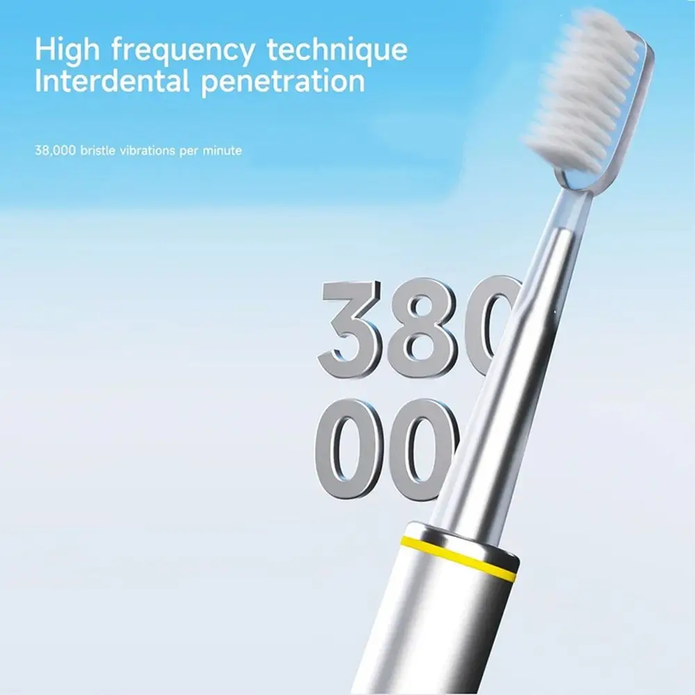 

Portable Sonic Electric Toothbrush Waterproof Soft Hair Teeth Cleaning Brush Ergonomic Handle 3 Modes Tooth Cleaner Household