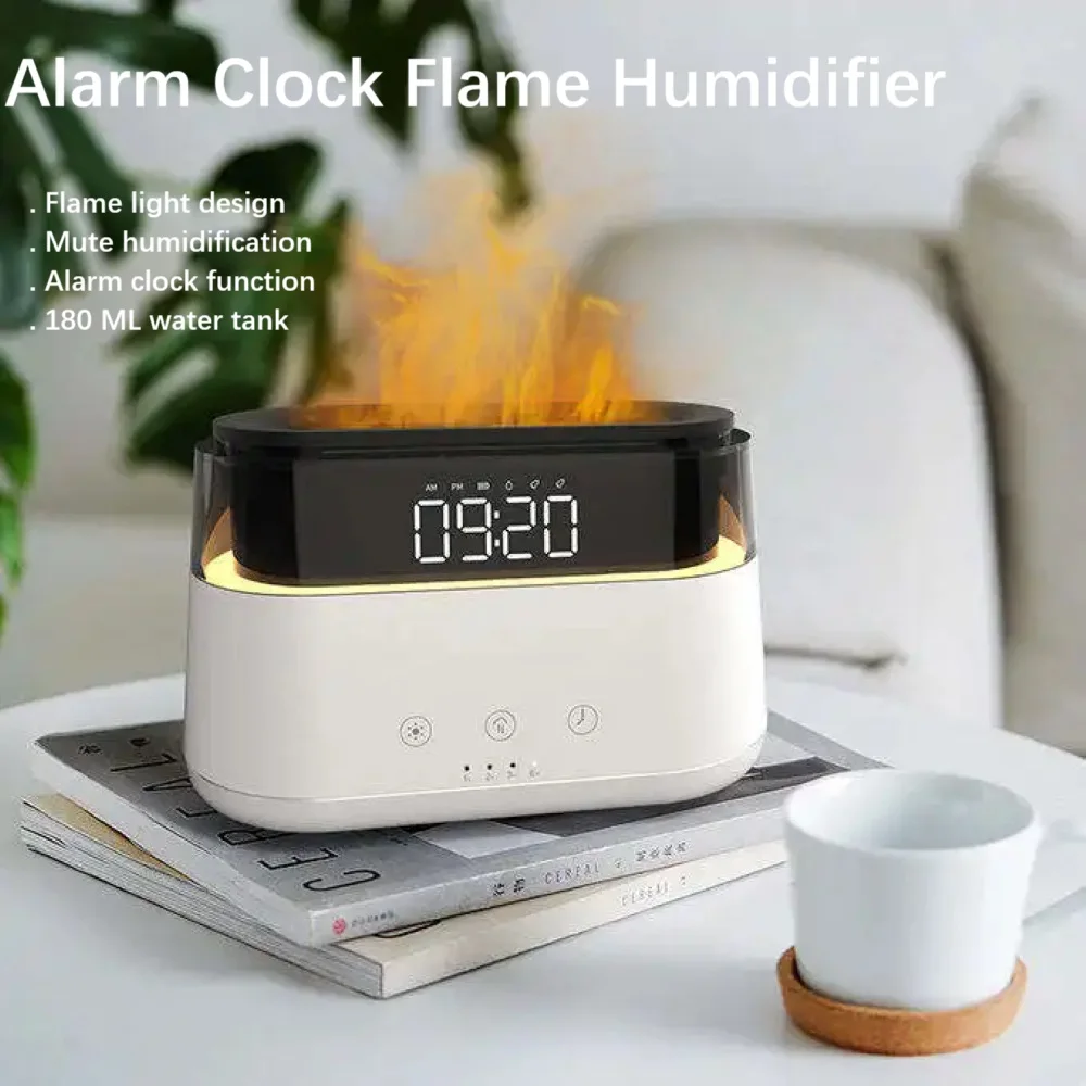 

3D имитация пламени, увлажнитель воздуха, будильник, ночник, диффузор эфирного масла, светодиодные фонари, USB-ароматерапевтическая машина для спальни