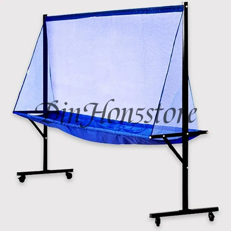 Movable Table Tennis Ball Net Ping Pong Recycle Catcher Portable Ball Catcher Net Equipment Large Collecting Net for Practice