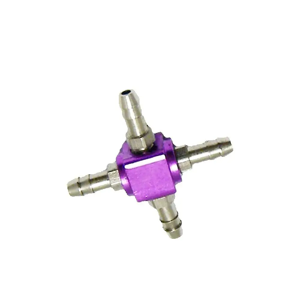 Aluminum Alloy 4-Way Pneumatic Air X Junction Connector for RC Aircraft Model Parts, 2g D5x8x8mm RC Air System Fitting