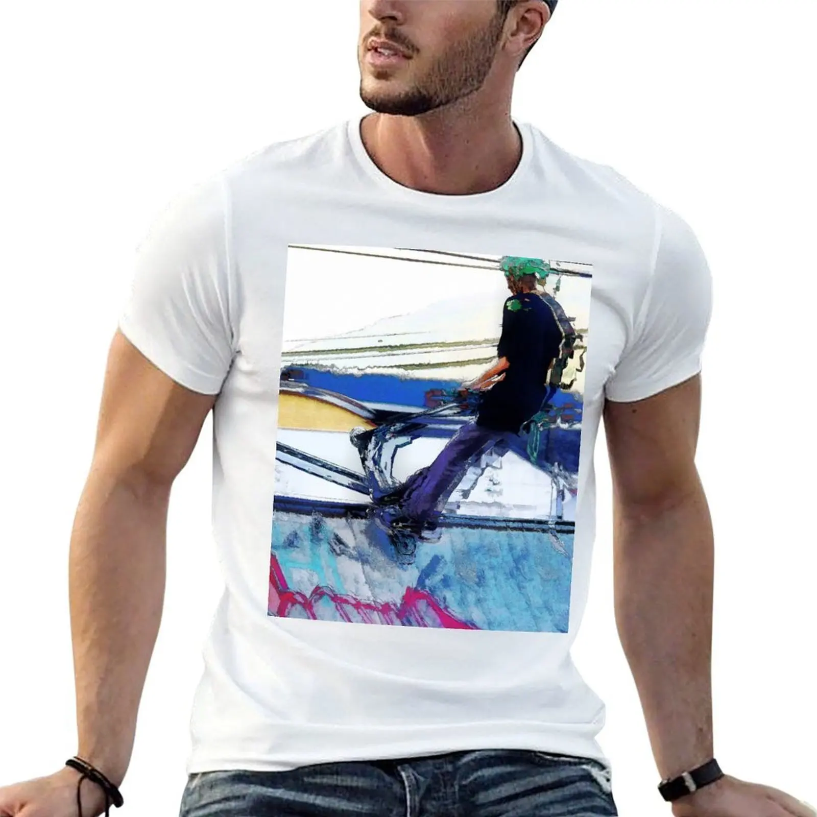 

Hanging On - Stunt Scooter Artwork T-Shirt men t shirt cotton 100% t shirts designer T-Shirt