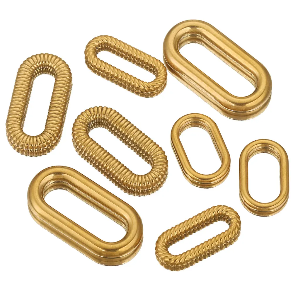 5/10pcs Stainless Steel Crude Heavy Twill Circle Oval Bezel for Jewelry Making Charm Earrings Conectors Supplies Wholesale Craft