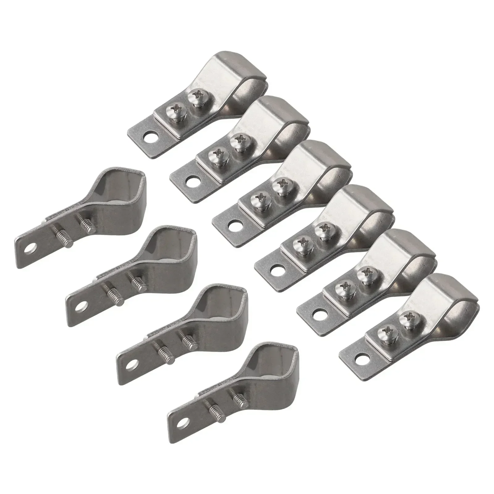 Adjustable SS304 Pipe Clamps for Sunshade Net Installations Accommodates Pole Sizes from 16mm to 26mm Set of 10