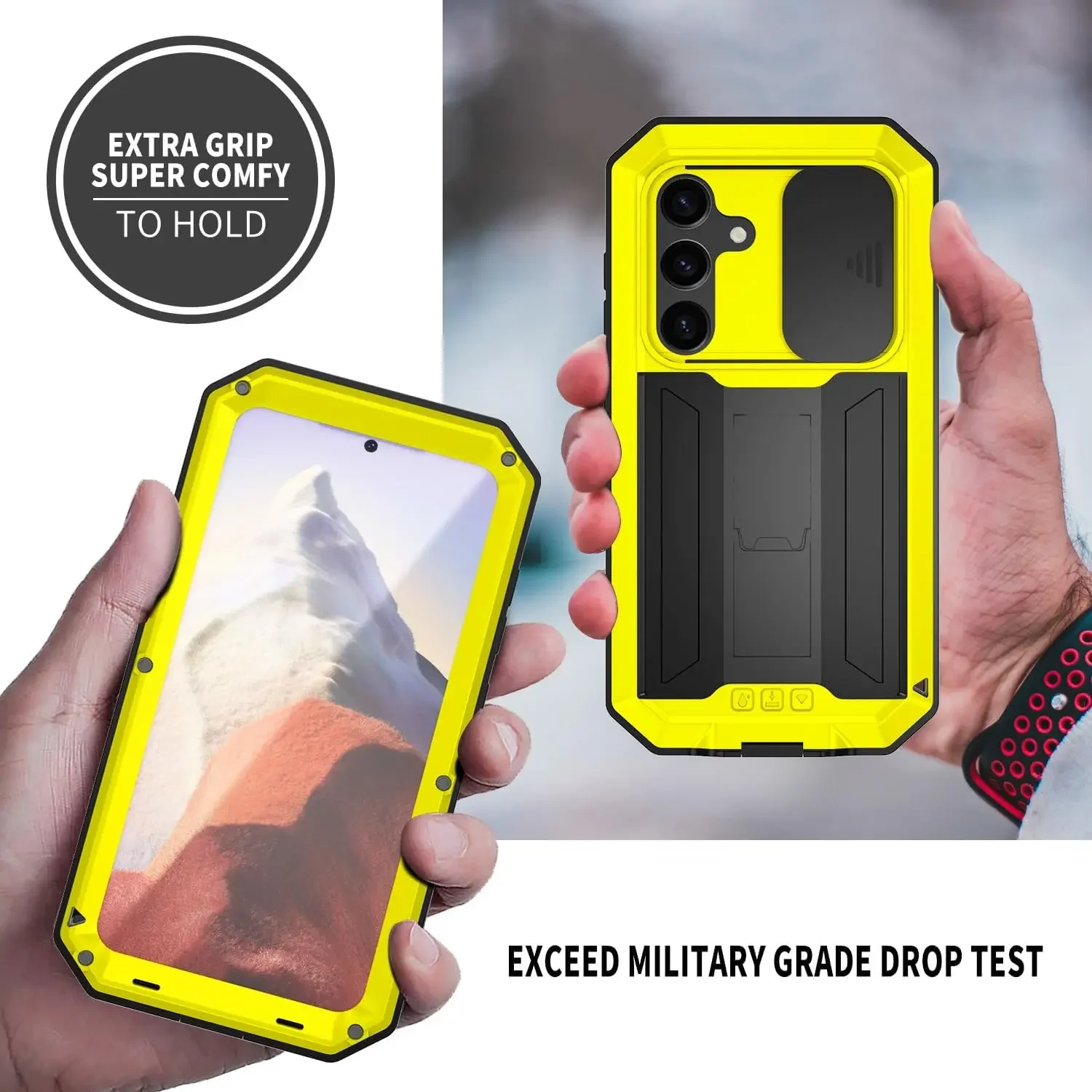 For Galaxy S24 S23 S22 Plus S21 Ultra Outdoor Sports Aluminum metal armored shockproof housing Heavy duty hard cover screen