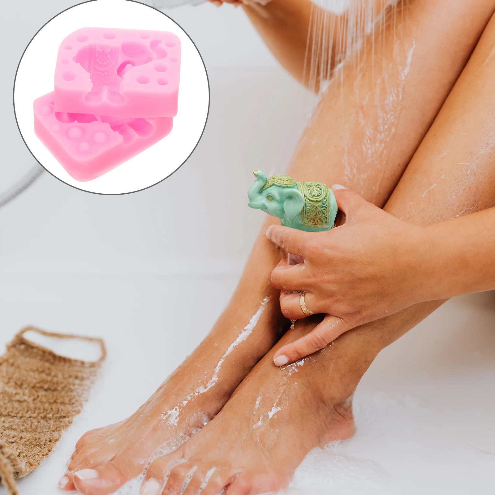 

1 set 1 Set Silicone Elephant Mold For Diy Soap Cake Chocolate Making Non-Stick Craft Tool, Chocolate Molds Silicone, Soap Diy