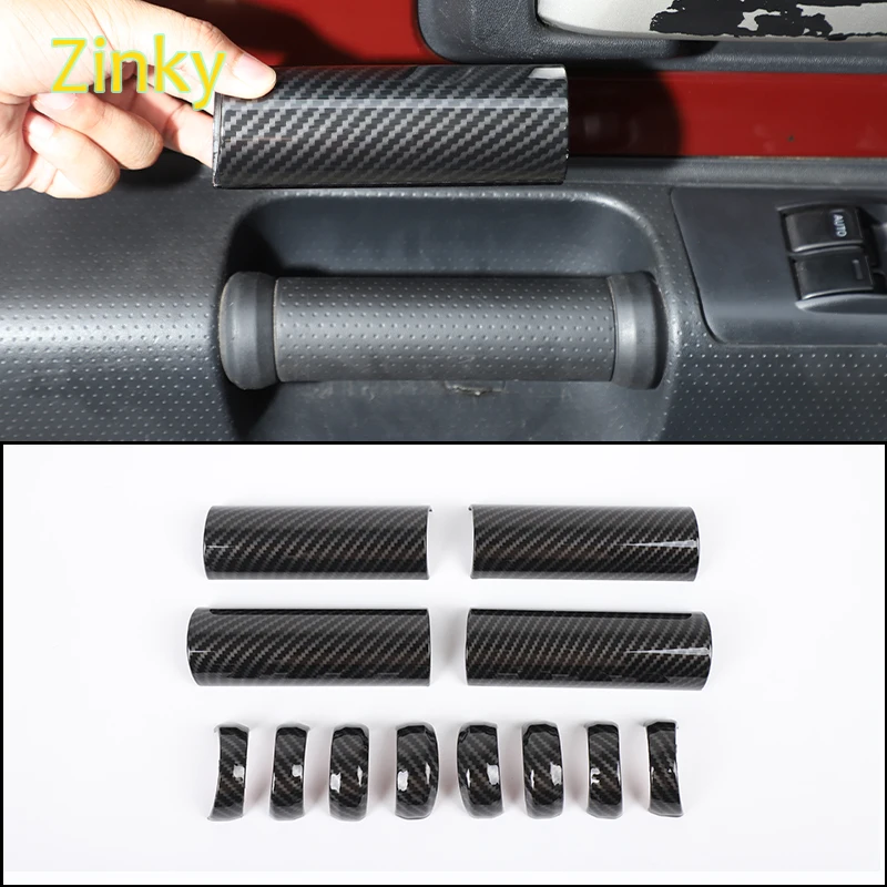 

2x ABS plastic Carbon fiber Car Inner door handle protective cover Suitable for Toyota FJ Cruiser 2007-2021