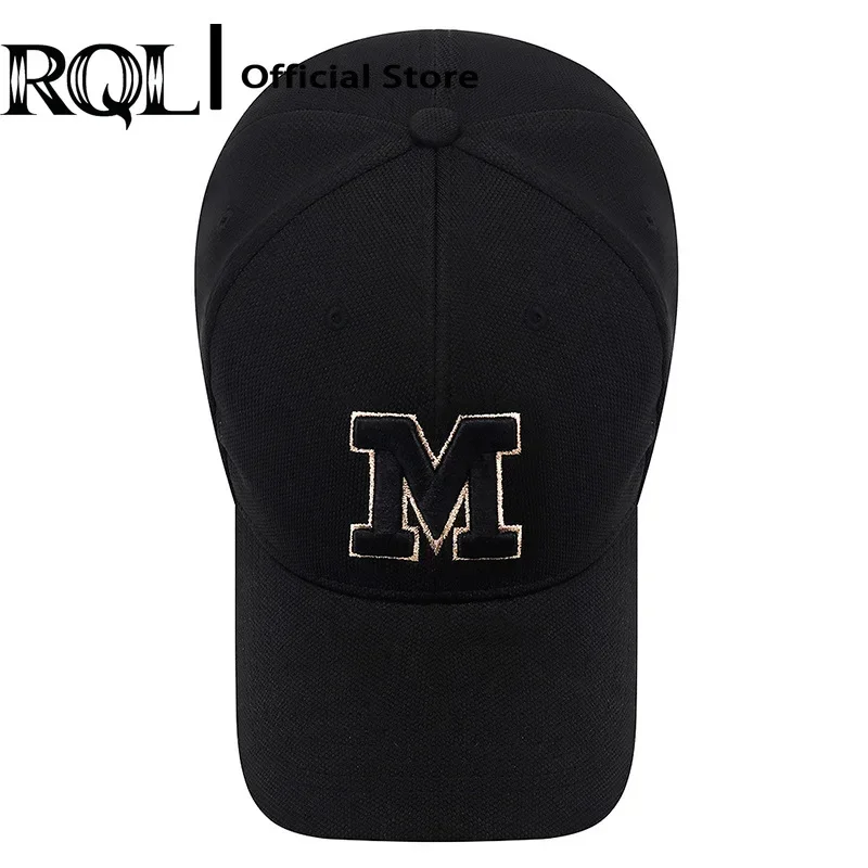 Autumn and winter Fashion Baseball Cap for Men Women Embroidery Letter M Trucker Cap Structured Golf Dad Hat Curved Bill Golf Ha