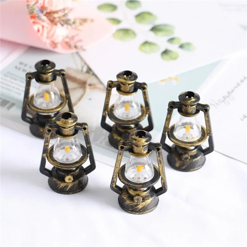 

Mini Kerosene Lantern Oil Lamp 3pcs 1:12 Dollhouse Landscape Home Decor Miniature Ornaments Scene Micro