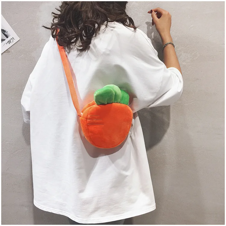 Japanese Cartoon Lolita Shoulder Bag Female Mori Campus Cute Carrot Crossbody Bag  Kawaii Girl School Bag Loli Cosplay Gothic