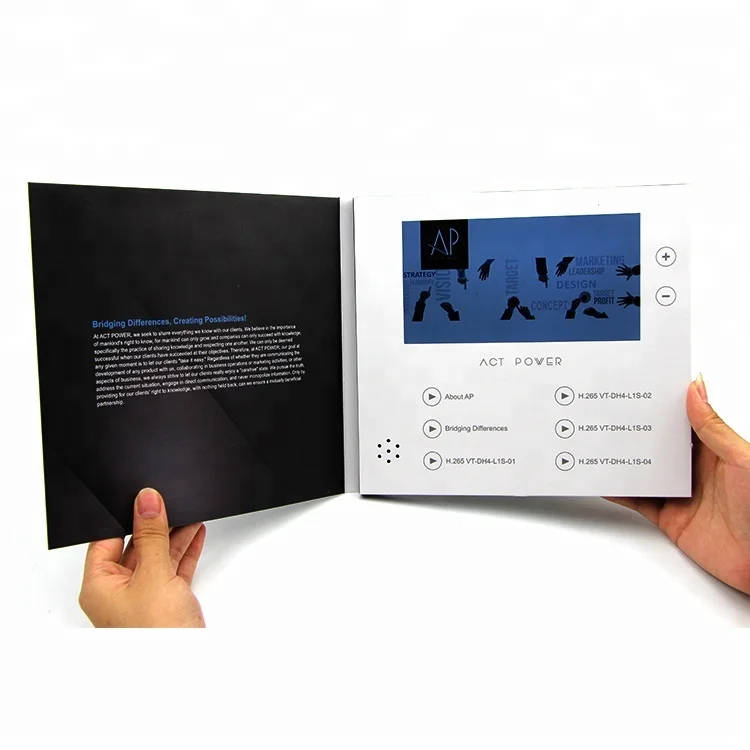 

Wholesale Paper Art Craft Digital for Business Promotional Items Cards Lcd Video Screen Brochure Book