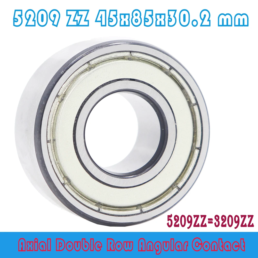 

5209 ZZ Bearing 45 x 85 x 30.2 mm ( 1 PC ) Axial Double Row Angular Contact 5209ZZ 3209 ZZ 3056209 Ball Bearings