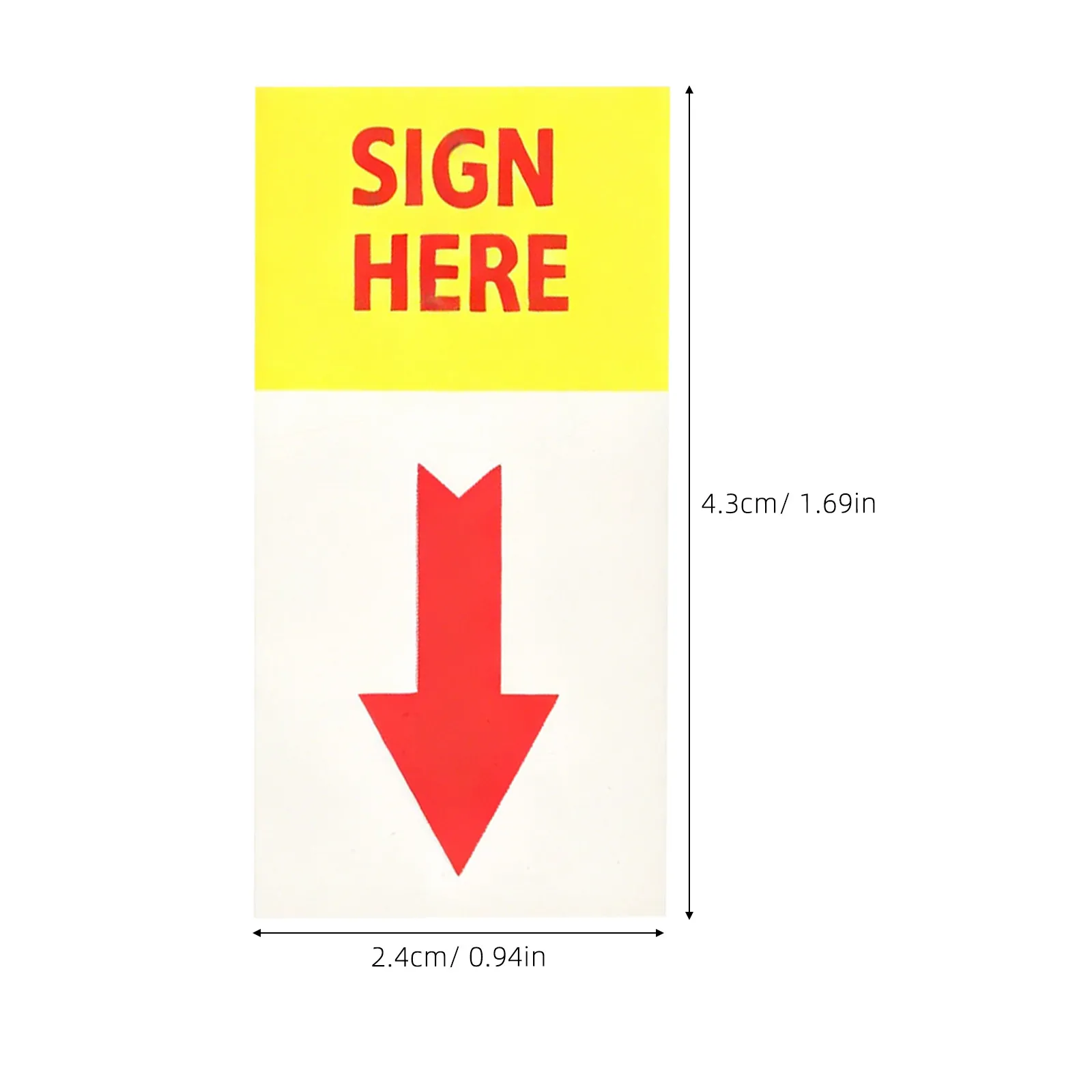 200Pcs Self Adhesive Office Sticky Tabs Sign Here Flags Arrow Marking Stickers Index Tabs for Document Organization Notary