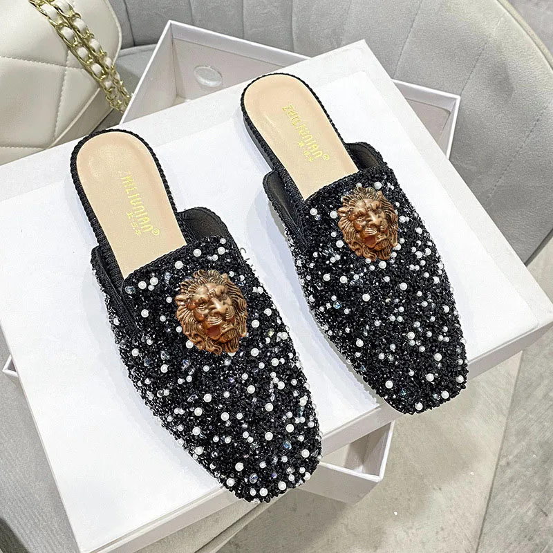 

Новые толстые тапочки большого размера для женщин, однотонные модные сандалии на высоком каблуке со змеиным принтом «рыбий рот» 43